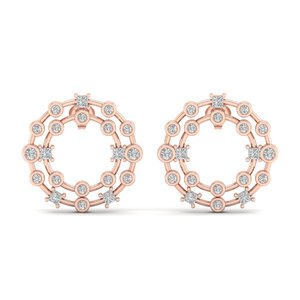 REYES Pendientes de Aro con Cierre de Rosca de Plata de Ley 925 y Moissanita, Estilo Minimalista, Oro de 14K y 18K, Joyería Fina para Boda - Product Image 2