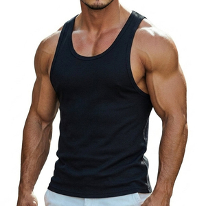 Camisetas sin mangas personalizadas para hombre, camisetas deportivas de culturismo, chalecos de gimnasio, tops de algodón elástico para entrenamiento, camisetas sin mangas al por mayor para hombre - Product Image 6