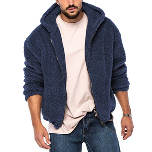 Chaqueta de Forro Polar Sherpa para Hombre, Ropa Casual, Estampado Personalizado, Ropa Urbana, Cuello Alto, Fabricada con Lana, Estilo Urbano - Product Image 1