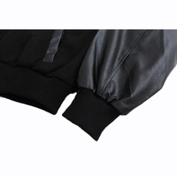 Veste universitaire en toile à prix d'usine abordable, vente en gros, commande en gros, unisexe, à capuche, streetwear d'hiver, patchwork, motif dessin animé géométrique, col montant