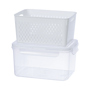 BPA Free Large Hokori 2-Layer Eco-Friendly Portable Food Storage <b>Containers</b> Transparent Plastic Lid PP Box Kitchen <b>Refrigerator</b> - Product Image 3