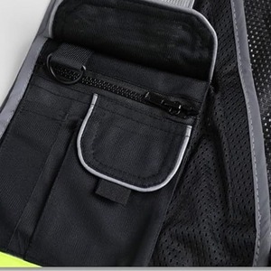 Gilet de sécurité réfléchissant en tissu maillé, vêtement de travail haute visibilité pour l'hiver, gilet de sécurité blanc - Product Image 5