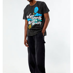 Nouveau design, vente chaude, t-shirts pour hommes 100% coton pour streetwear / Vente en gros, logo personnalisé, respirant, respectueux de l'environnement - Product Image 4