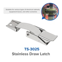 Loquet à compression pour porte de coffret de livraison TS-3025, pince de serrage centrale, loquet à levier en acier inoxydable Southco pour boîte à outils