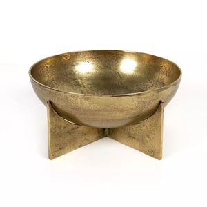 Cuenco de Pedestal Dorado en Forma de Barco, Plato Ovalado de Metal para Frutas y Centro de Mesa - Product Image 4