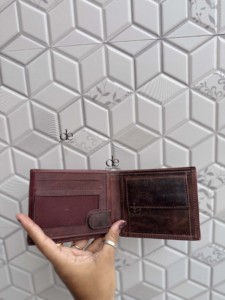 Fashionable New Genuine Leather <b>Wallet</b> Slim <b>Wallet</b> Unisex Fold Closure <b>Black</b> Colour Credit Card Cash Holder Gift <b>for</b> Him Daily - Product Image 3
