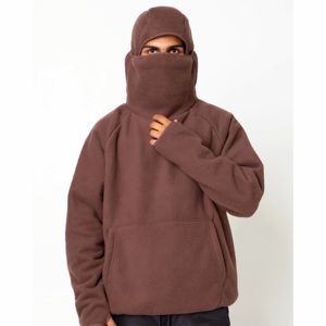 Sweat à capuche Sherpa personnalisé pour garçons avec impression brodée, style streetwear, sweat-shirt pour hommes, polaire d'hiver, poche kangourou, 100% coton - Product Image 4