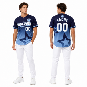 Maillot de baseball personnalisé par sublimation, entièrement boutonné, respirant, uniforme d'équipe sportive, pour hommes et jeunes, chemise de baseball personnalisée, vente en gros - Product Image 3