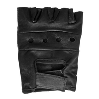 Gants de conduite unisexes en cuir respirant et extensible pour sports de plein air, cyclisme et course, à demi-doigts