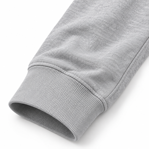 T-shirt décontracté pour homme à manches longues, col rond, gris uni, 100% coton jersey, coupe classique - Product Image 4