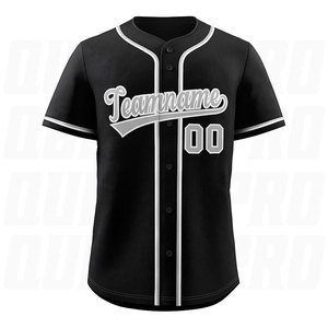 Maillots de baseball personnalisés de haute qualité avec logo, respirants, anti-humidité, à deux boutons, imprimés par sublimation et brodés - Product Image 1