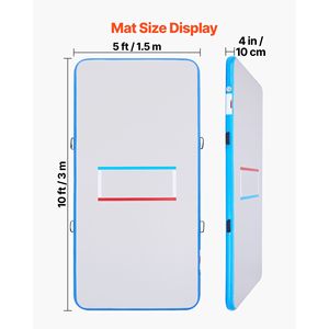 Tapis de lutte gonflable 10x5 pieds, épais, en PVC, pliable, pour arts martiaux et exercices de gym - Product Image 2