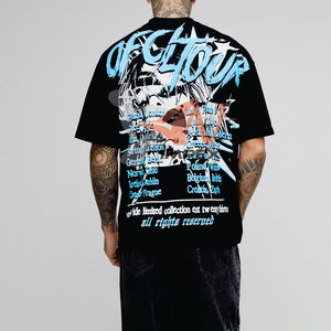 Nouveau style T-shirts décontractés à col rond pour hommes, manches longues, 100% coton, impression numérique, respirants, haute qualité, couleur noire, meilleur design - Product Image 3