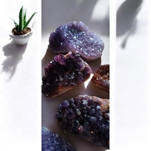 Natural Amethyst <b>Crystal</b> <b>Cluster</b> Geode Specimen Carved Irregular Shape From Gujarat Wholesale for Home Decor & Collection - Product Image 4