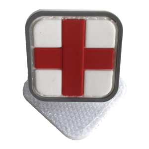 Fabricante de Parches de PVC, Parches Cosidos con Nombre de Marca Personalizado en Relieve, Insignia de Silicona 3D, Logotipo para Prendas con Diseño de Cruz Roja, PVC Suave - Product Image 6