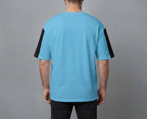 เสื้อยืดผู้ชายสไตล์ฮิปฮอปทรงหลวมไหล่ตก สีสันปรับแต่งได้ ผ้าฝ้าย 100% หนัก 180 กรัม เหมาะสำหรับใส่หน้าร้อน - Product Image 2