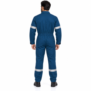 Overol de Trabajo Industrial Ignífugo y Transpirable, Tela de Algodón y Poliéster, Absorbe la Humedad, Antibacteriano, para Soldadura - Product Image 3