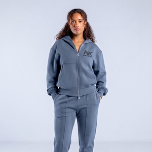 Womens <b>Zip</b> up <b>Hoodie</b> Jogger Set Heavyweight Cotton Fleece Tracksuit Plaid Pattern Oversized Fit Kangaroo <b>Pockets</b> Winter Ready - Product Image 1