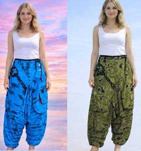Bohemian Women's Cotton Aladdin Pants Hippie <b>Trouser</b> Loose Fit Casual <b>Yoga</b> Pants Custom Apparel - Product Image 1