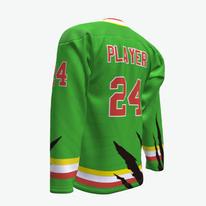 Nueva Camiseta de Hockey sobre Hielo Unisex a Precio Razonable, Transpirable, de Malla, de Secado Rápido, 100% Poliéster, Manga Larga, Cierre con Cordón, Personalizable - Product Image 3