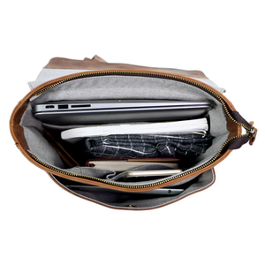 Authentic Vintage Leather <b>Backpack</b> <b>Waterproof</b> Anti-Theft Laptop Rucksack Genuine Leather Shell LBP-0425 - Product Image 3