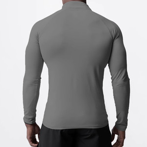 T-shirt de basketball d'extérieur pour hommes, col montant, en coton de haute qualité, service OEM, prix usine, idéal pour les loisirs - Product Image 6