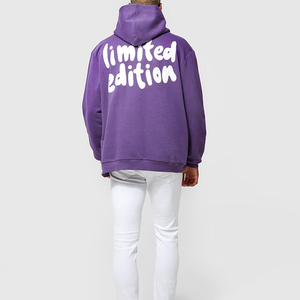 Sudadera con capucha para hombre de alta calidad, estilo urbano, con estampado puff, corte holgado, cálida, de mezcla de algodón y forro polar, venta al por mayor - Product Image 1