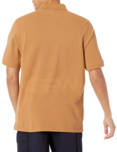 Polo en coton noir à manches courtes pour homme, couleur unie, décontracté, respirant, tissu Oxford, coupe classique - Product Image 3