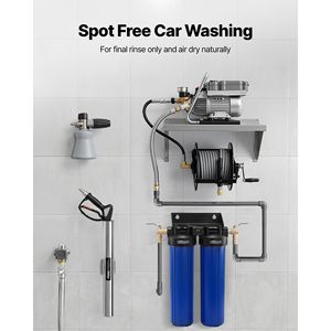 Sistema di Lavaggio Auto Senza Macchie 2x4L con Valvola Bypass per Resina DI e Misuratore TDS - Filtro Acqua Deionizzata per Lavaggio Auto Senza Aloni - Product Image 2