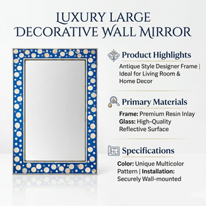 Luxury <b>Large</b> Decorative Wall Mirror Antique Style Designer <b>Frame</b> Living Room Home Decor | Premium Elegant Interior Accent - Product Image 5
