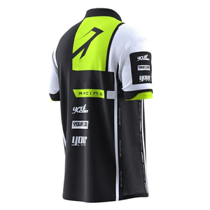 Chemises polo de course pour hommes, design personnalisé de haute qualité, 100 % polyester, impression par sublimation intégrale, respirantes, OEM - Product Image 2