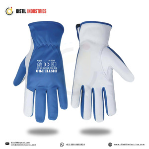 ถุงมือหนังแพะนิรภัย Distil Industries 8 ออนซ์ แบบเรียบ กันลื่น ปลายแขนตรง สำหรับงานทั่วไป ป้องกันแรงกระแทก - Product Image 4