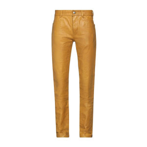 <b>Men</b> Genuine <b>Leather</b> Casual <b>Pants</b> Stylish Tapered Fit Breathable Lightweight Soft Lining Long Lasting Construction Trendy Look - Product Image 1