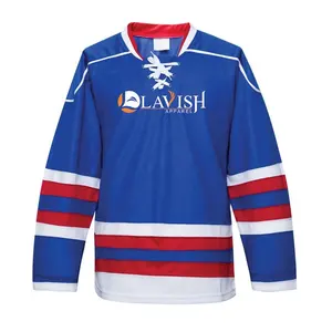 Großhandel Sublimation Custom Eishockey Trikot Sublimiertes Hockey Trikot Set Sport Hockey Shirt