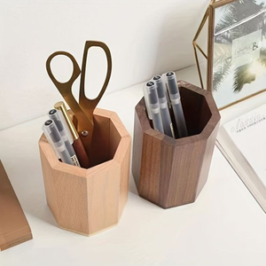 Moderno Portaplumas Ajustable de Madera y Florero de Sobremesa para Suministros de Escritorio, Almacenamiento para el Regreso a Clases, Precio al por Mayor - Product Image 2