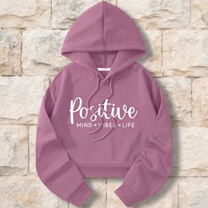 Sudadera con Capucha Corta de Algodón Grueso con Logotipo Personalizado, Ropa Urbana Informal para Mujer, Fabricante de Ropa Deportiva - Product Image 1