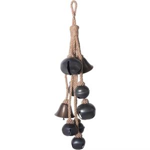 Clochettes rustiques en métal à suspendre, découpées au laser, de haute qualité, étanches, pour décorations de Noël et de fêtes - Product Image 1