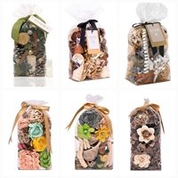Luxuriöses, handgefertigtes Potpourri-Duftsäckchen mit Eigenmarke, aus natürlichen getrockneten Blumen, Blättern und Kräutern, langanhaltender natürlicher Duft