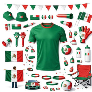 Kit de supporter de football promotionnel de haute qualité comprenant maillot, casquette, écharpe, drapeau et ballon pour le soutien en stade, les rassemblements sportifs et les fans - Product Image 1