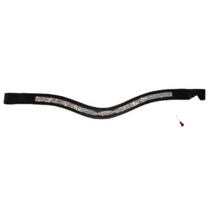 Banda de cejas de caballo de cuero premium de la mejor calidad con cristal ostentoso decorativo Producto de caballo de categoría superior - Product Image 1