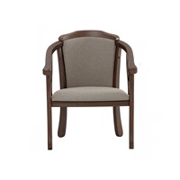 NUHOOM-BASIC Fauteuils de loisirs rembourrés en bois massif, style mi-siècle, durables, pour salon, chambre, bureau à domicile, hôtel, villa