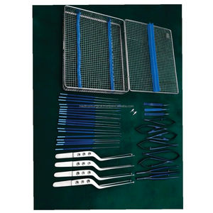 Ensemble d'instruments de microchirurgie neurochirurgicale, ensemble d'instruments chirurgicaux revêtus de titane, qualité supérieure, prix de gros - Product Image 2
