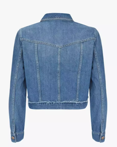 Nouvelle Veste en Jean Brodé Respirante Printemps Grande Taille avec Grosses Perles 100% Coton Lavé Style Urbain de Haute Qualité - Product Image 2