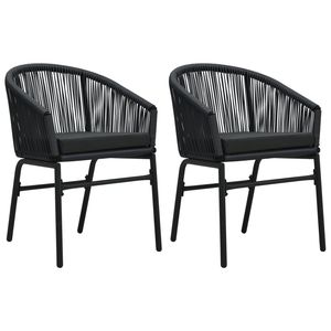 Set da pranzo Patio nero 3 pezzi per uso giardino - Product Image 3