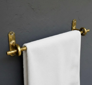 Hot Sale Handmade Bulk Traditional Golden Unique Brass Metal <b>Wall</b> Mount Single Luxurious Towel Bar for Bathroom - Product Image 5