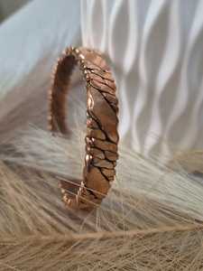 Vintage Copper Bangle <b>Bracelet</b> Artisan Handmade Metal Jewelry Wholesale - Product Image 3