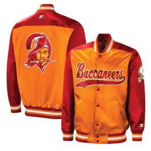 Veste satinée réversible écologique pour l'hiver, style universitaire, avec logo avant orange/rouge des Buccaneers de Tampa Bay, traditionnelle - Product Image 2