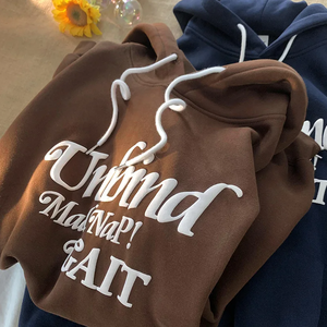 เสื้อฮู้ดดี้พิมพ์ลายพัฟฟ์ทรงโอเวอร์ไซส์สำหรับผู้ชาย เสื้อสตรีทแวร์หนานุ่มแบบสวมหัว พิมพ์ลายกราฟิก 3 มิติแบบนูน สั่งทำได้ ขายส่ง รับผลิตแบรนด์ส่วนตัว OEM - Product Image 5