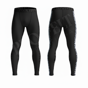 Pantalon de compression respirant en polyester très extensible pour homme – Idéal pour la gym, la course et l'entraînement – Confort optimal – Nouvelle collection - Product Image 2