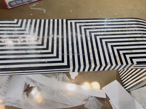 Muebles de Salón Modernos Hechos a Mano en India, Incrustaciones de Hueso, Pintura con Patrón Animal, Estilo Ángel, Material de Resina, Artesanía - Product Image 5